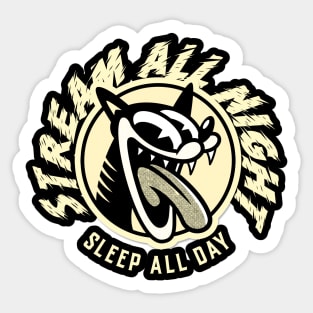 Stream All Night / Sleep All Day Sticker